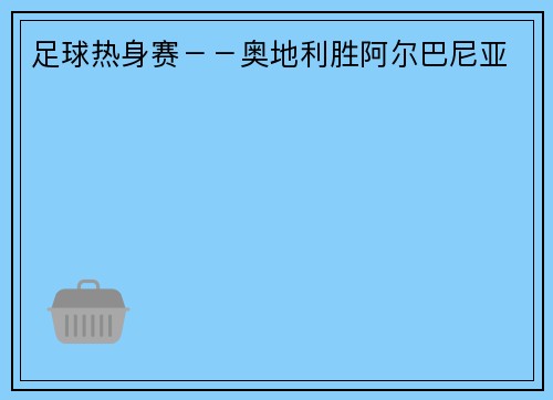 足球热身赛－－奥地利胜阿尔巴尼亚